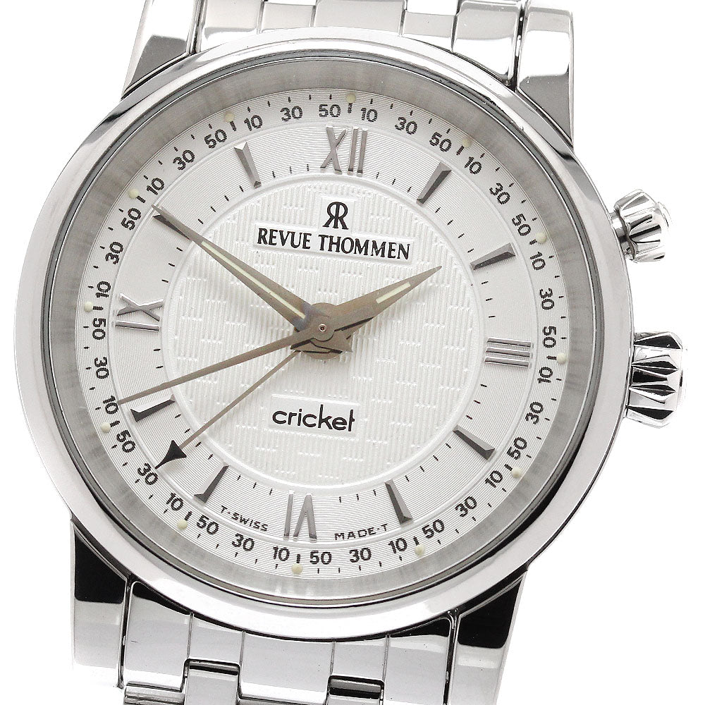 REVUE THOMMEN cricket 8010005 alarm Silver Dial Hand Winding Men's Watch_948883