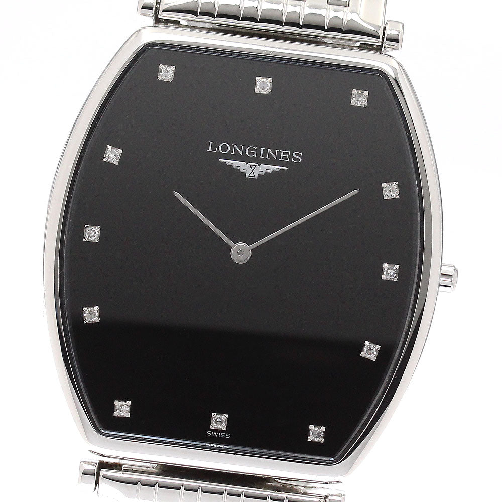 LONGINES Grand classic L4.786.4 12P diamond black Dial Quartz Men's Watch_948905