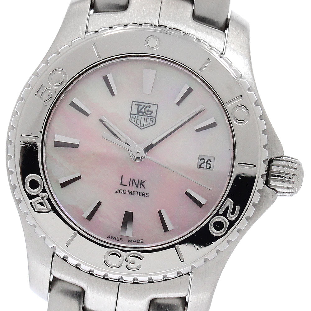 TAG HEUER Link WJ1315-1 Date Pink shell Dial Quartz Ladies Watch_948908