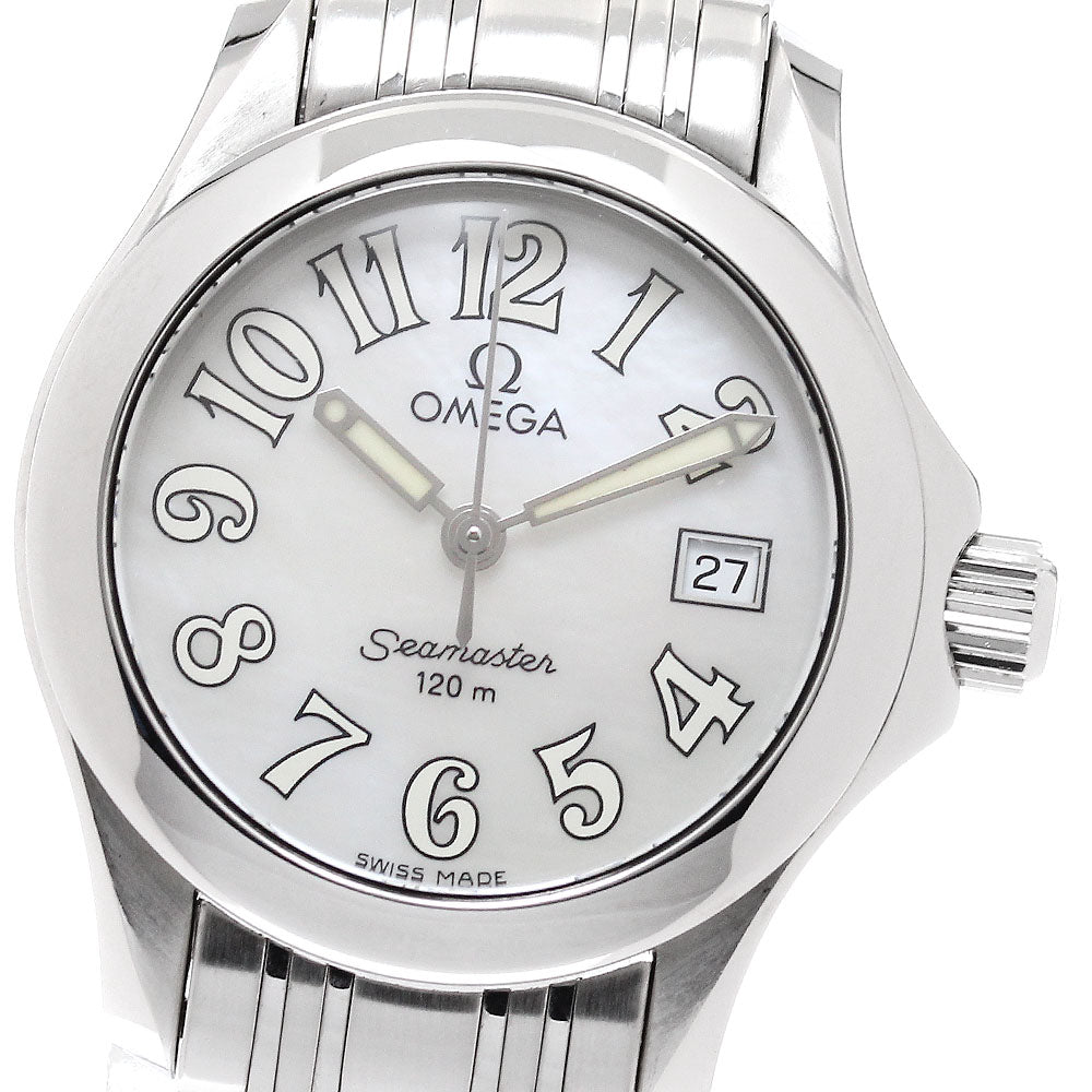 OMEGA Seamaster120 2581.70 Date shell dial White shell Dial Quartz Ladies Watch_948924