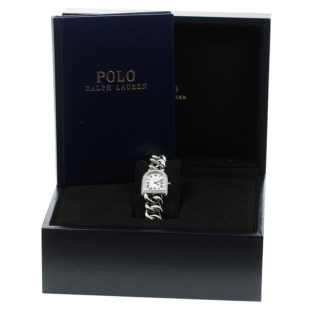 RALPH LAUREN Stirrup K00401 12P diamond bezel white Dial Quartz Ladies_948928