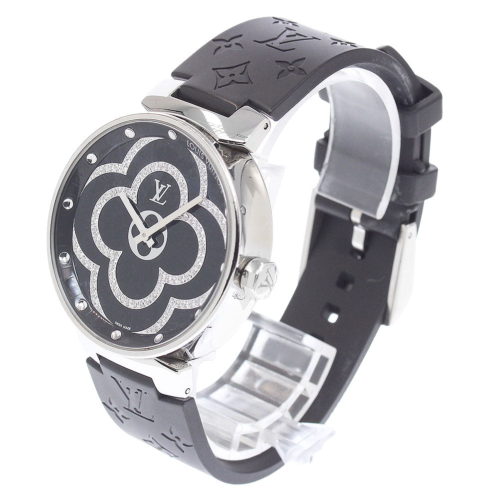 LOUIS VUITTON Tambour Moon Divine QA022 Diamond black Dial Quartz Men's_949029