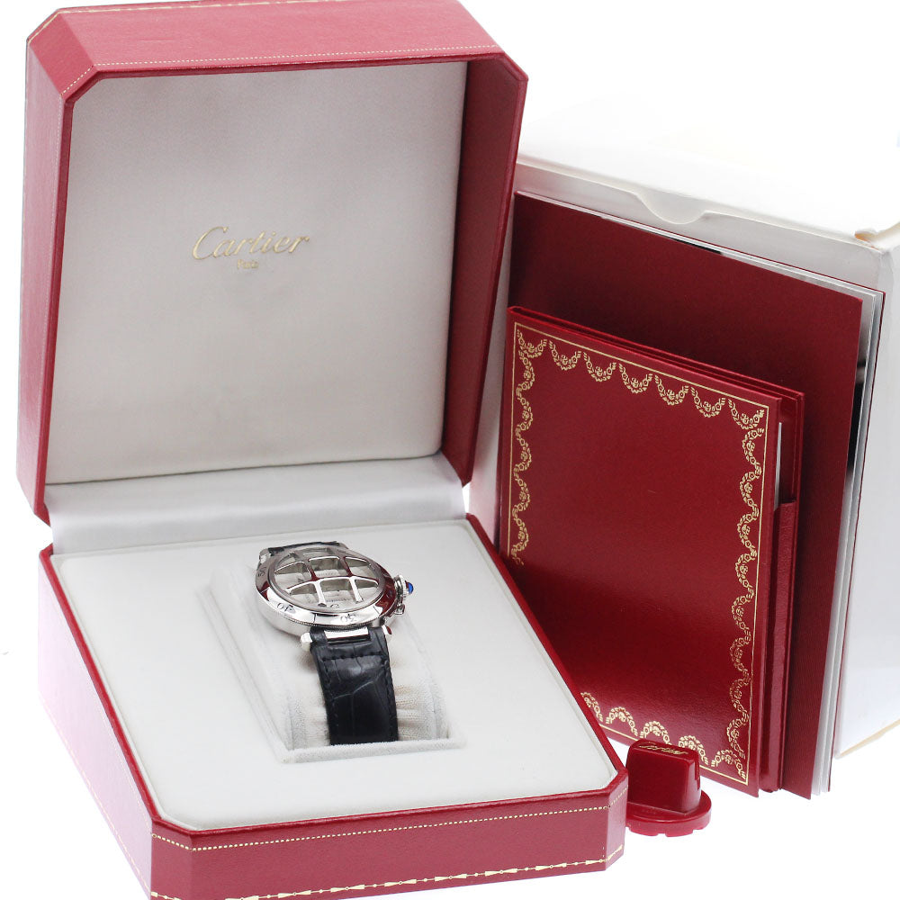 CARTIER Pasha 38 Pronger Convex Grid W3105955 Silver Dial Automatic Men's Watch_949052