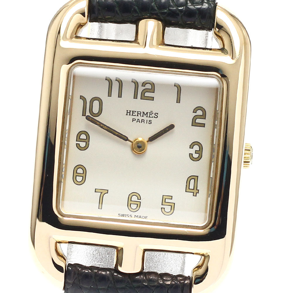 HERMES Cape Cod CC1.285 18K Pink Gold Silver Dial Quartz Ladies Watch_949057