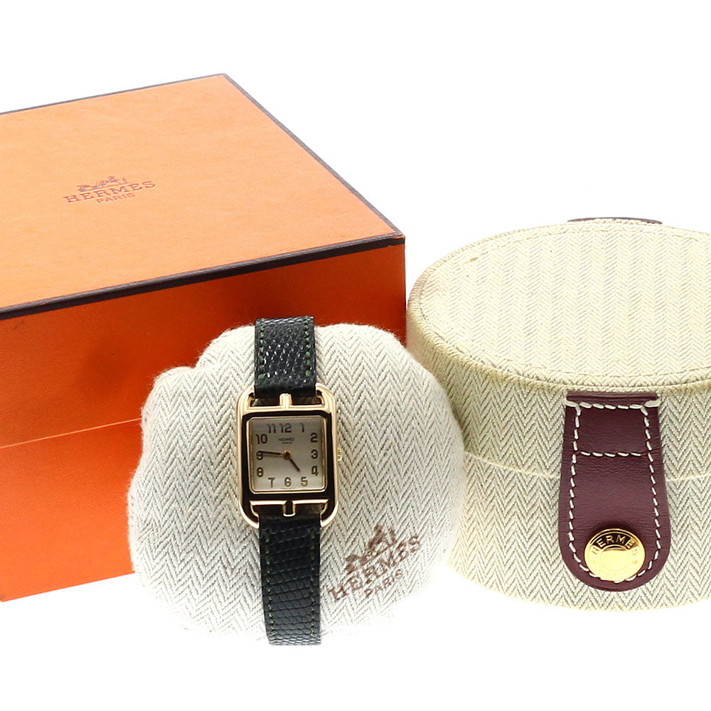 HERMES Cape Cod CC1.285 18K Pink Gold Silver Dial Quartz Ladies Watch_949057