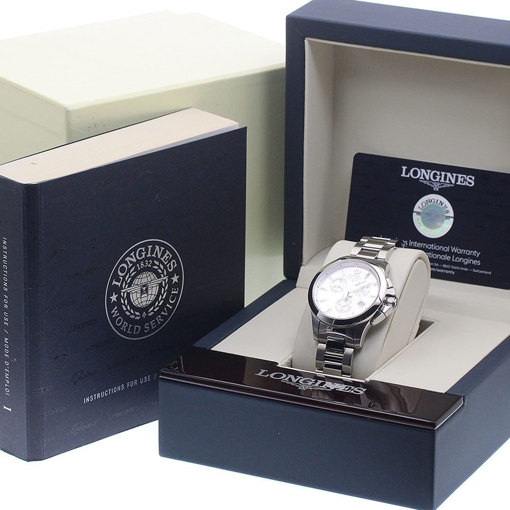 LONGINES Conquest L3.379.4.76.6 Chronograph Silver Dial Quartz Men's_949097
