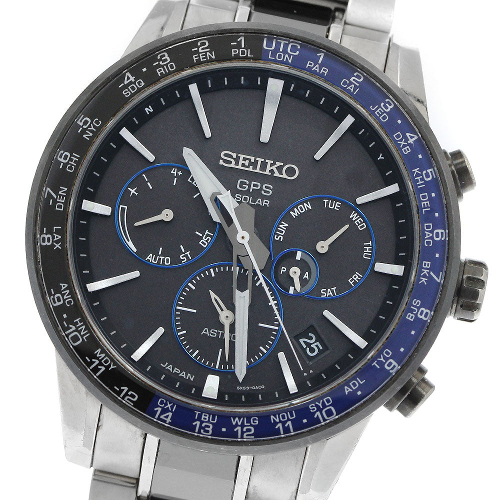 SEIKO Astron SBXC009/5X53-0AD0 GPS black Dial Solar Powered Radio Men's_949126