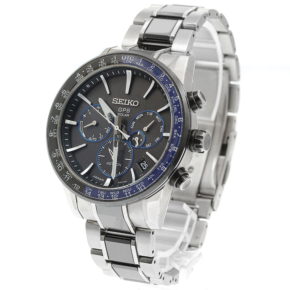 SEIKO Astron SBXC009/5X53-0AD0 GPS black Dial Solar Powered Radio Men's_949126