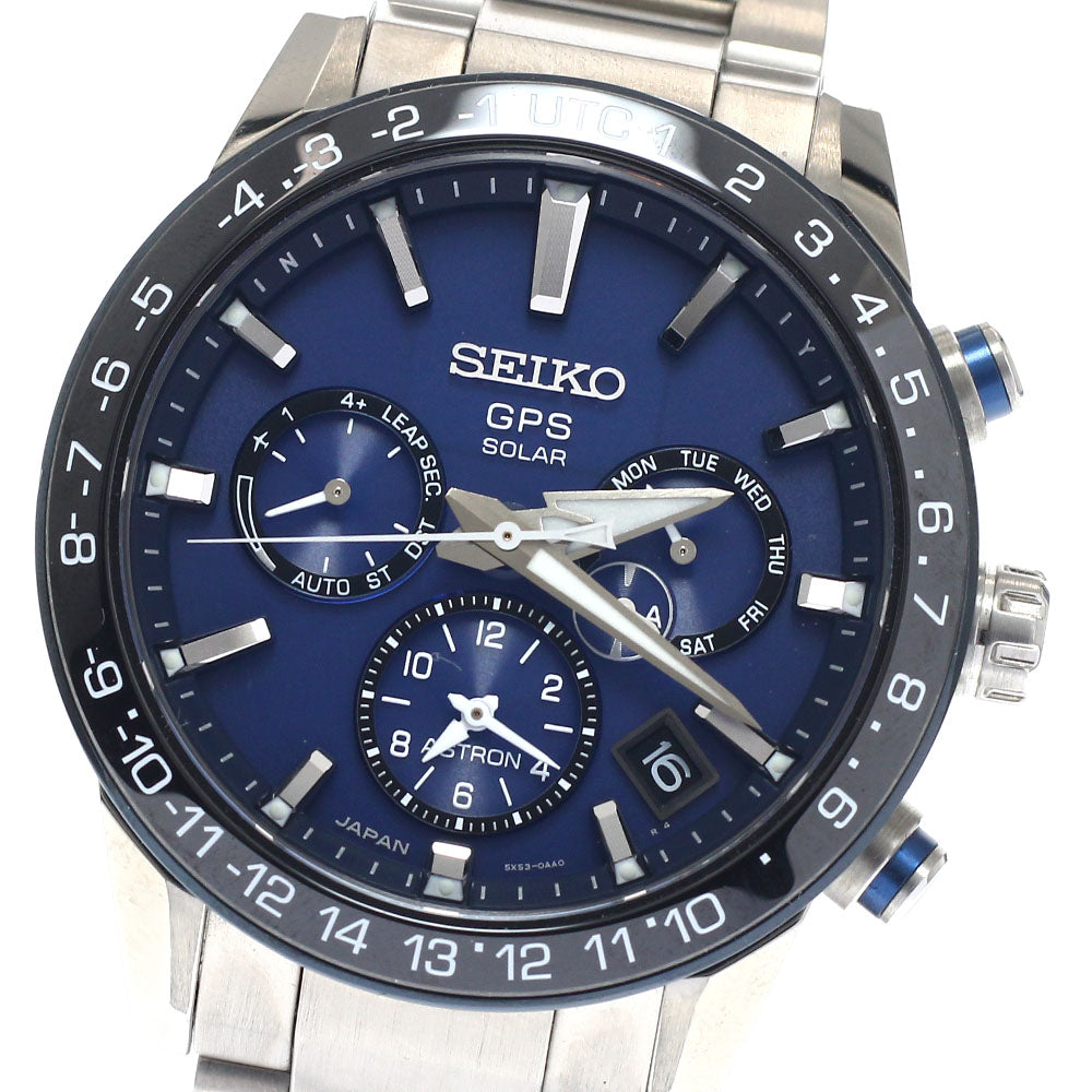 SEIKO Astron SBXC015/5X53-0AE0 Day date Solar Powered Radio Men's Watch_949139