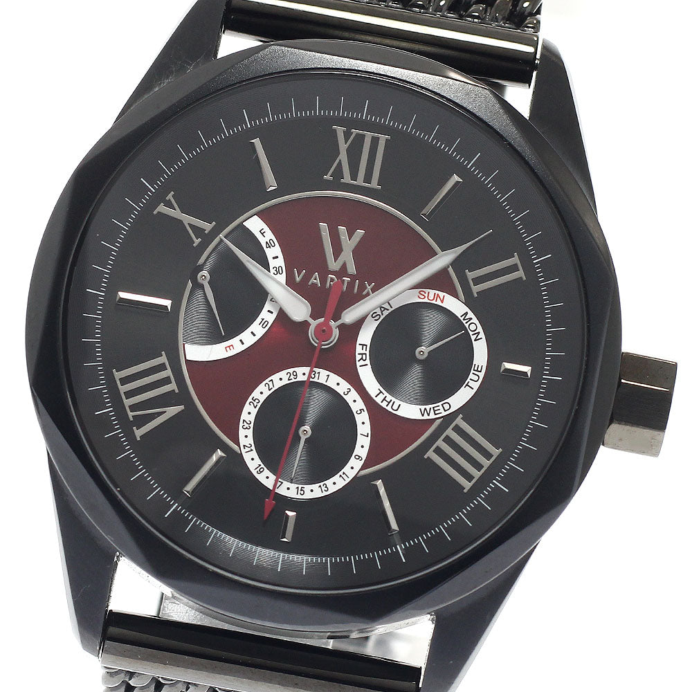 VARTIX ALIVE PR02B Day-Date Power Reserve Black / red Dial Automatic Men's Watch_949157