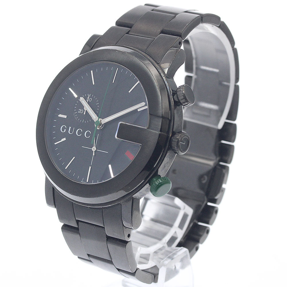 GUCCI G Chrono 101M/YA101331 Small seconds Black Dial Quartz Men's Watch_949173