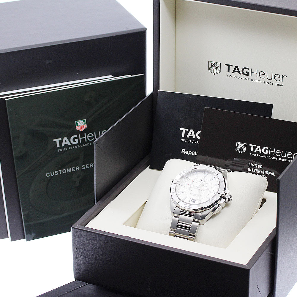 TAG HEUER Aqua racer WAY111Y.BA0910 alarm Silver Dial Quartz Men's Watch_949175