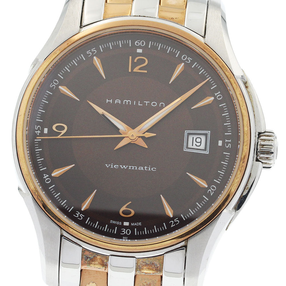 HAMILTON Jazzmaster Viewmatic H326550 Date Brown Dial Automatic Men's _949190