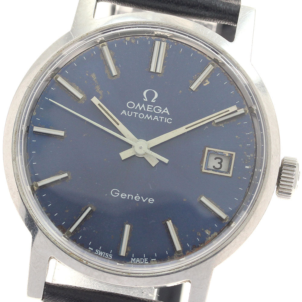 OMEGA Geneve 166.0098 Date Cal.1481 Blue Dial Automatic Men's Watch_949228