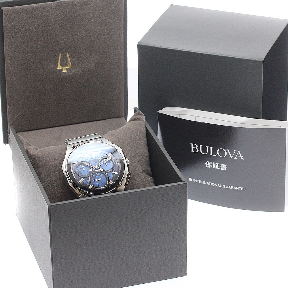 BULOVA Curve 96A205 Chronograph Navy Dial Tuning fork Men's Watch_949237