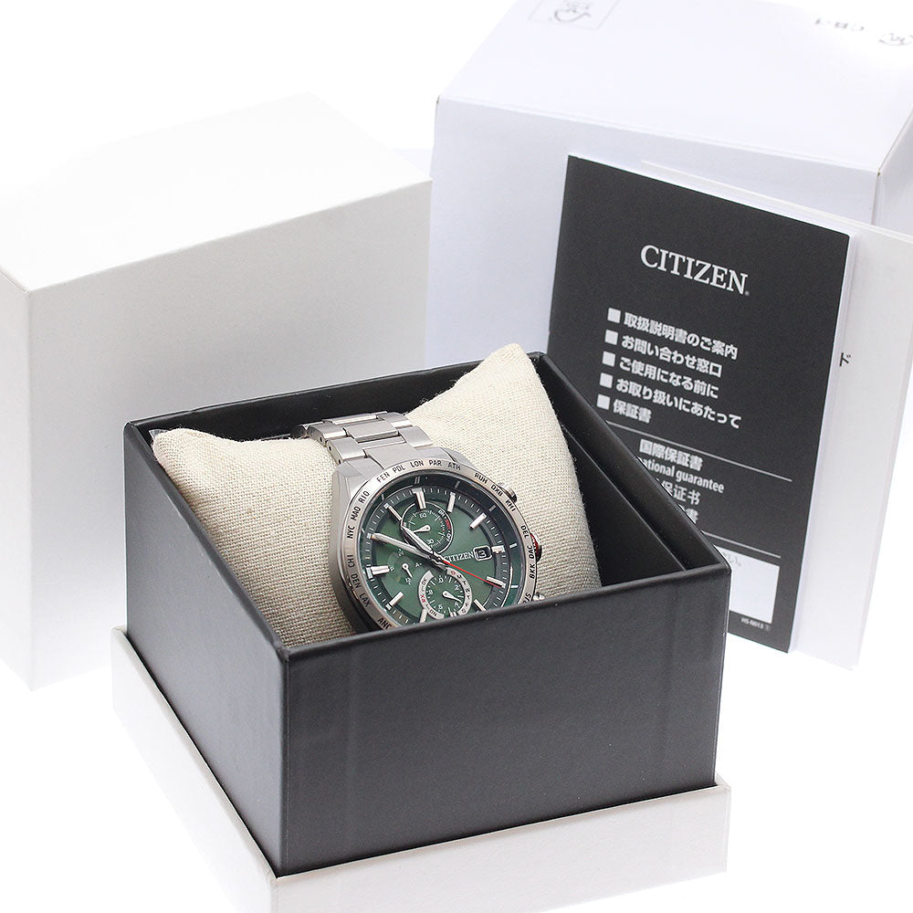 CITIZEN Atessa Direct Flight AT8181-63W Solar Powered Radio Men's_949240