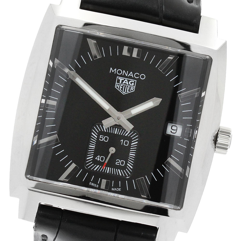 TAG HEUER Monaco WAW131A Date Small Second black Dial Quartz Men's Watch_949277