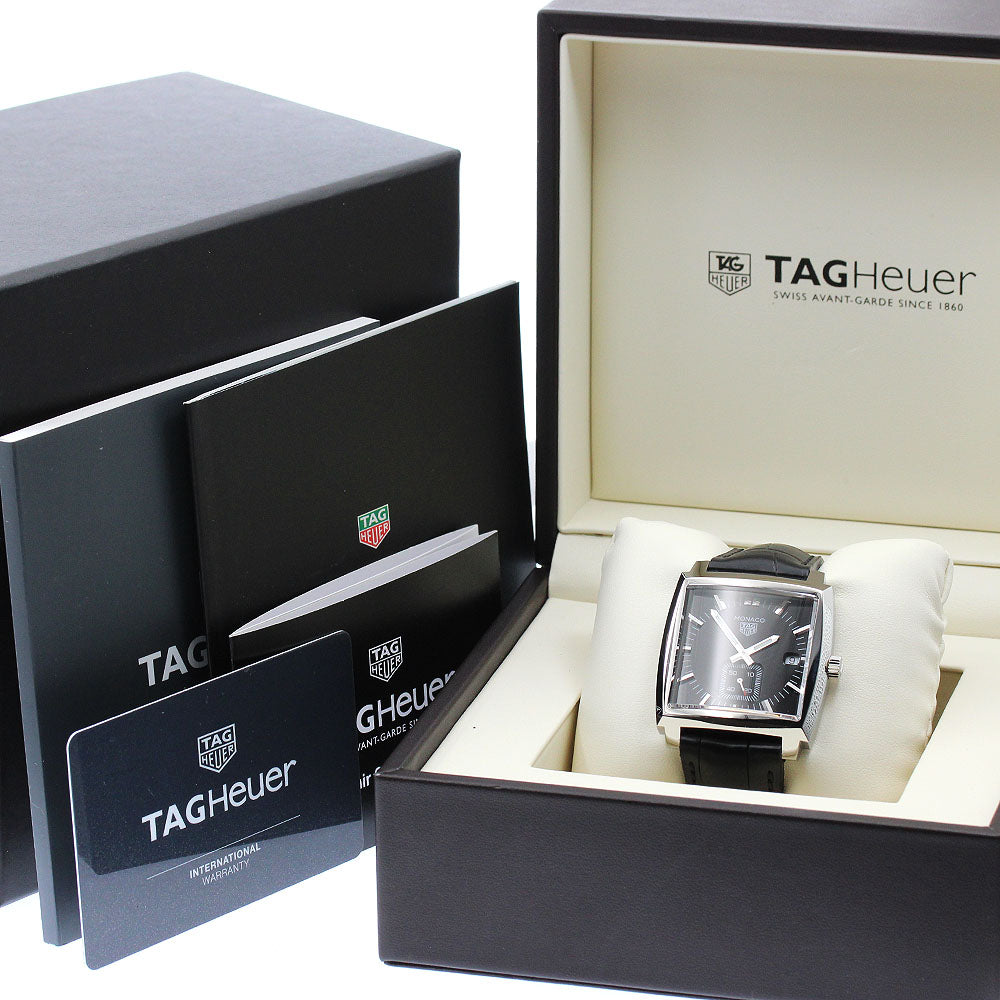 TAG HEUER Monaco WAW131A Date Small Second black Dial Quartz Men's Watch_949277