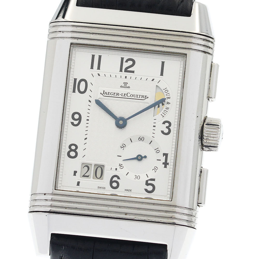 JAEGER-LECOULTRE Reverso Grand GMT Q3028420/240.8.18 Small Second Day & Night Silver / Black Dial Hand Winding Men's Watch_949294