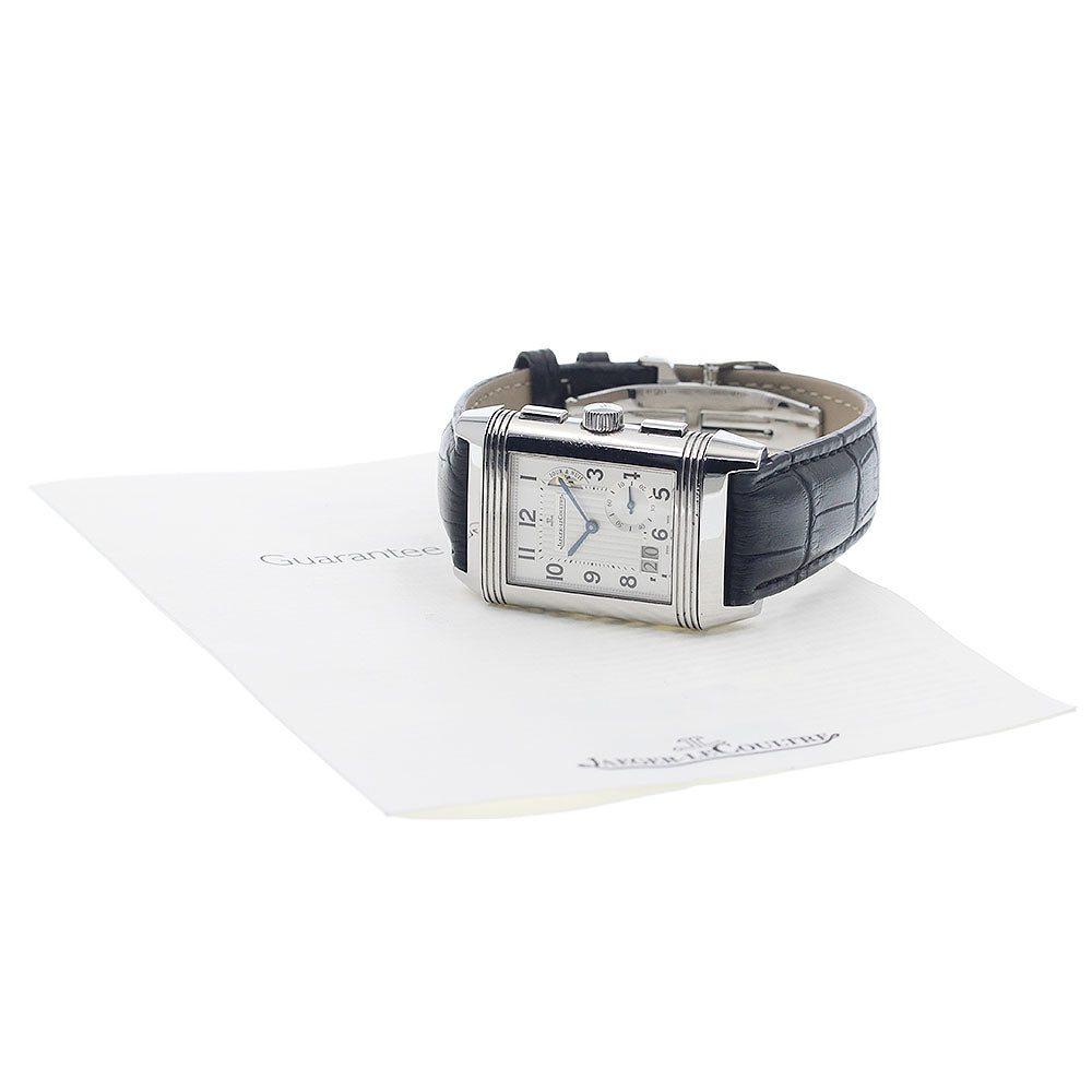 JAEGER-LECOULTRE Reverso Grand GMT Q3028420/240.8.18 Small Second Day & Night Silver / Black Dial Hand Winding Men's Watch_949294
