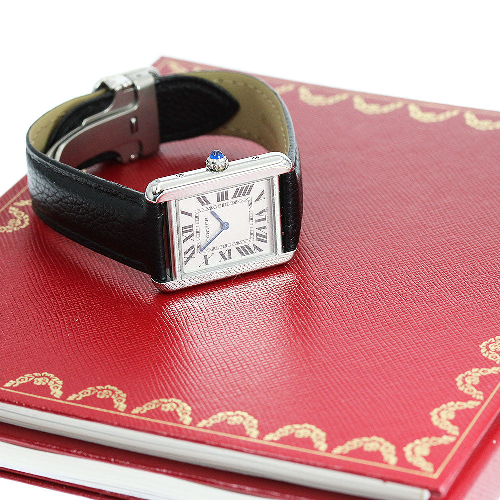 CARTIER Tank solo SM W5200005 Silver Dial Quartz Ladies Watch_949305