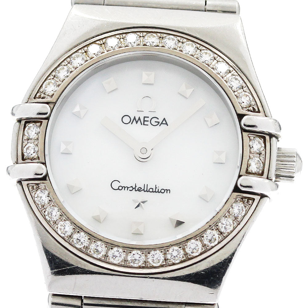 OMEGA Constellation My Choice Mini 1465.71 Diamond Bezel White shell Dial Quartz Ladies Watch_949307