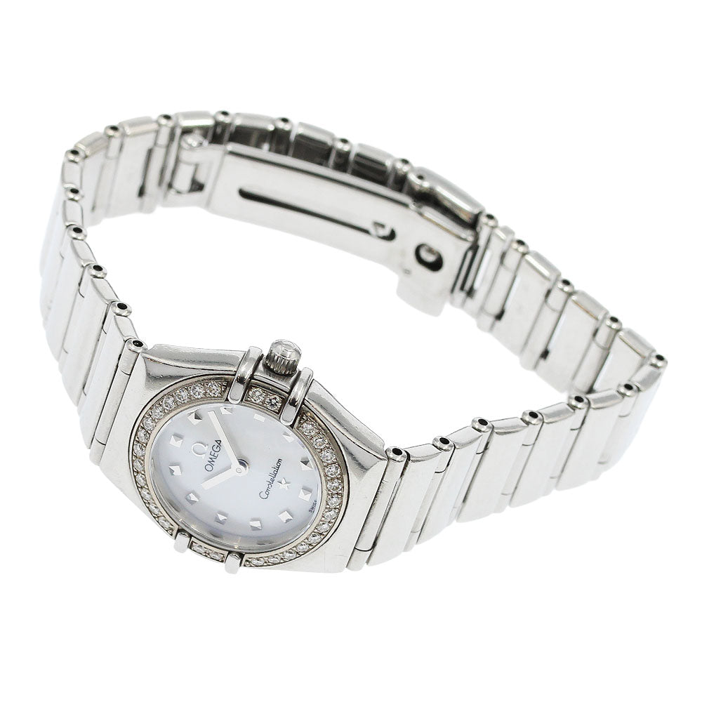 OMEGA Constellation My Choice Mini 1465.71 Diamond Bezel White shell Dial Quartz Ladies Watch_949307