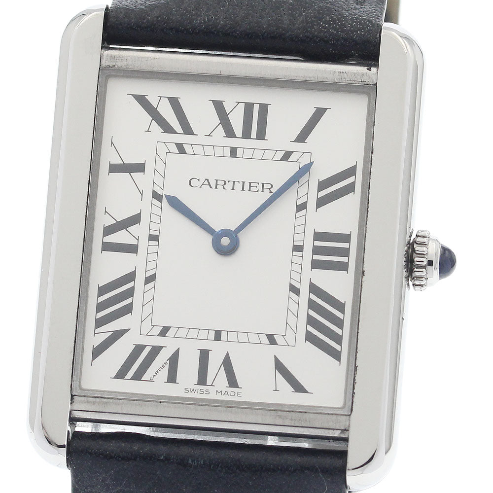 CARTIER Tank solo LM WSTA0028 Silver Dial Quartz Men's Watch_949310