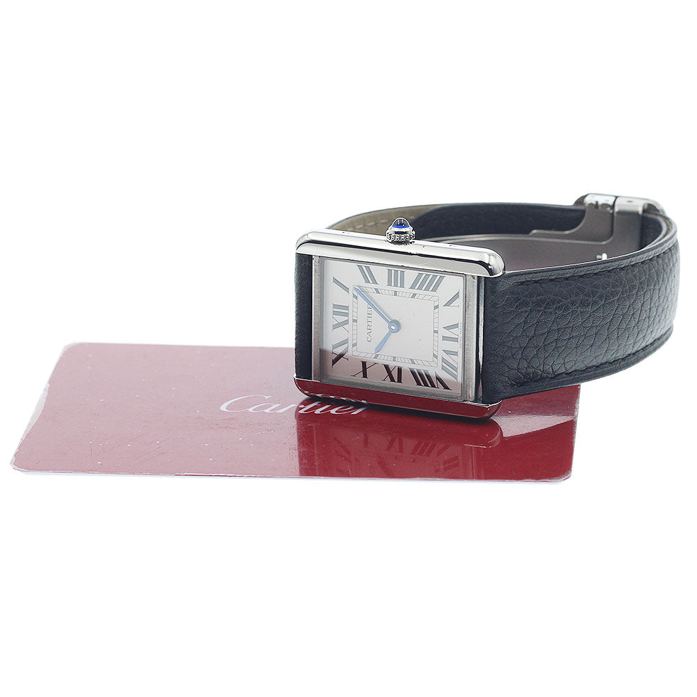 CARTIER Tank solo LM WSTA0028 Silver Dial Quartz Men's Watch_949310