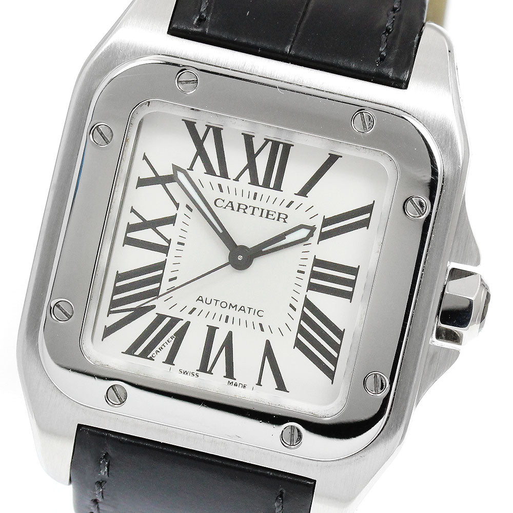 CARTIER Santos 100MM W20106X8 Silver Dial Automatic Boy's Watch_949317