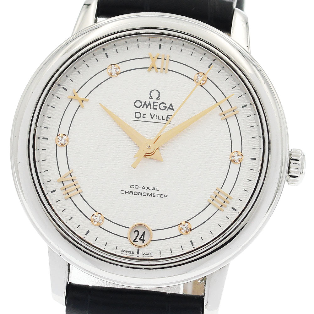 OMEGA De Ville Prestige 424.13.33.20.52.001 6P diamond Silver Dial Automatic Ladies Watch_949323