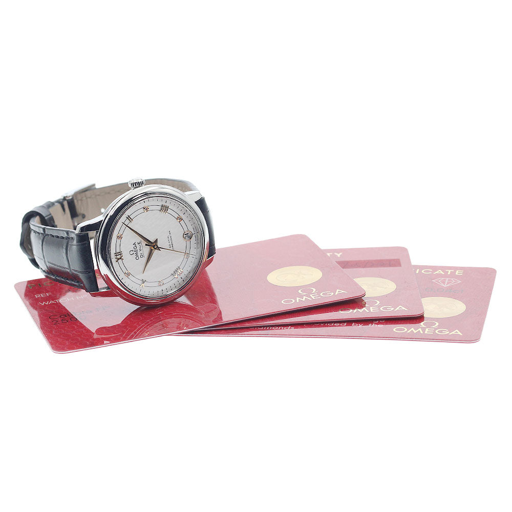 OMEGA De Ville Prestige 424.13.33.20.52.001 6P diamond Silver Dial Automatic Ladies Watch_949323