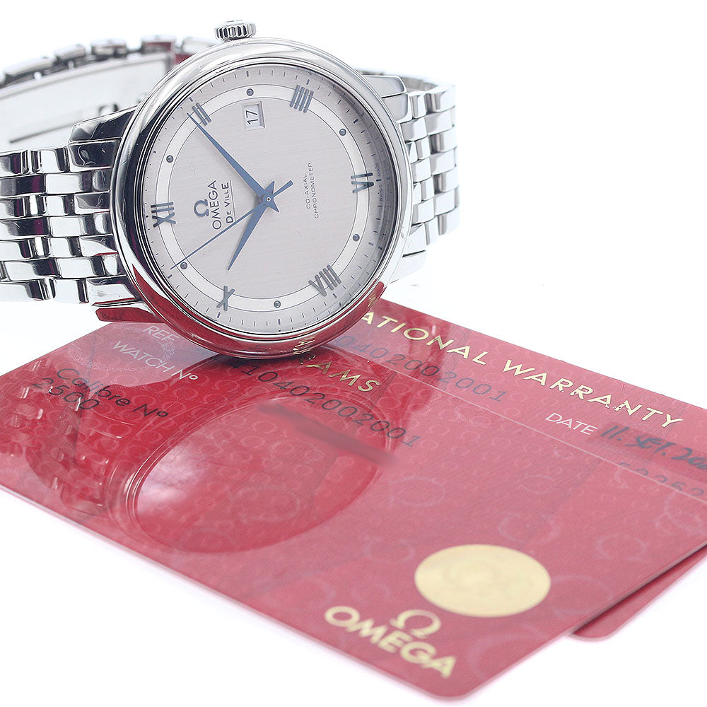 OMEGA De Ville Coaxial 424.10.40.20.02.001 Date Silver Dial Automatic Men's Watch_949329