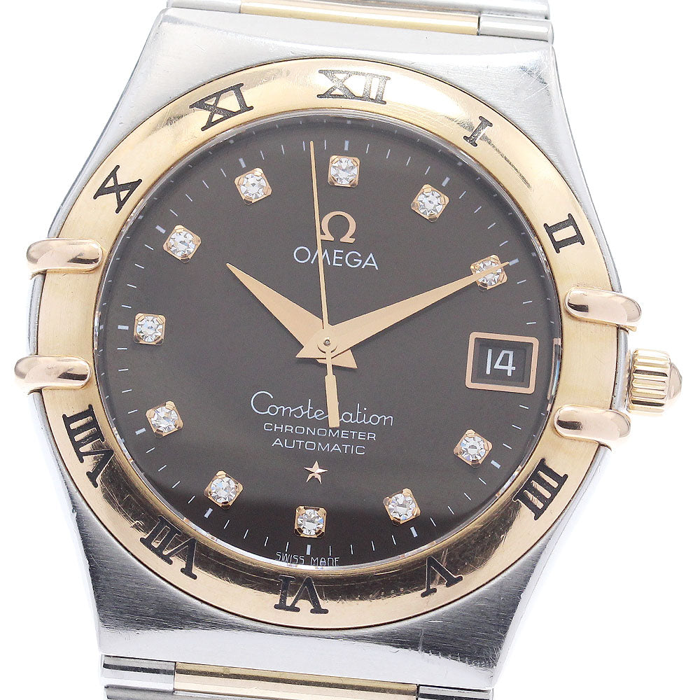 OMEGA Constellation 1301.60 11P diamond Brown Dial Automatic Men's Watch_949356