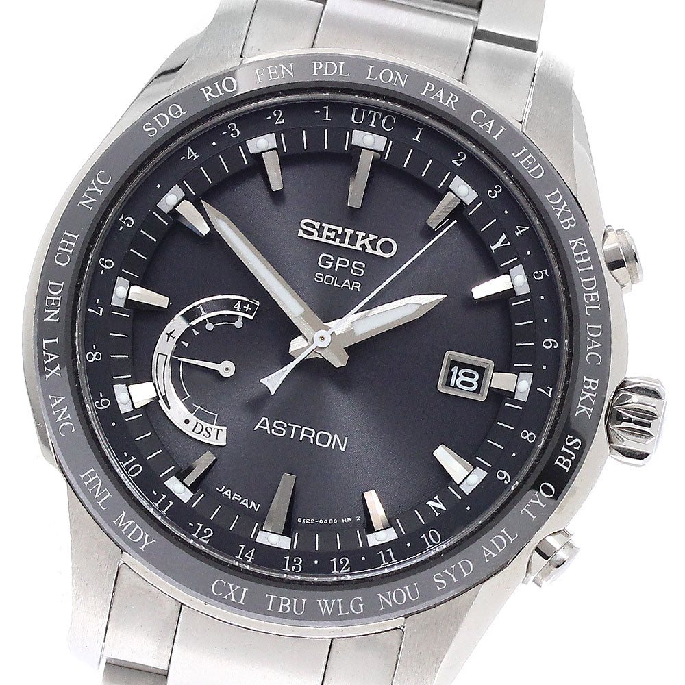 SEIKO Astron SBXB085/8X22-0AG0-2 Date Solar Powered Radio Men's Watch_949383