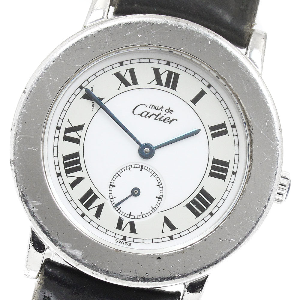 CARTIER MustⅡ Rondo W1006718 SV925 Small second Quartz Ladies Watch_949385