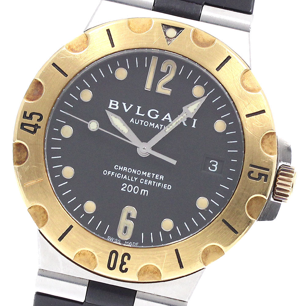 BVLGARI Diagono Scuba SD38SG Date black Dial Automatic Men's Watch_949471