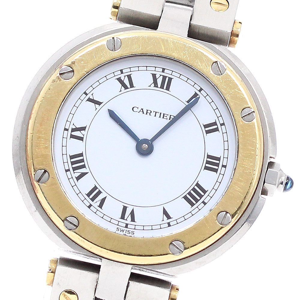 CARTIER Santos Round SM 84038288 white Dial Quartz Ladies Watch_949475