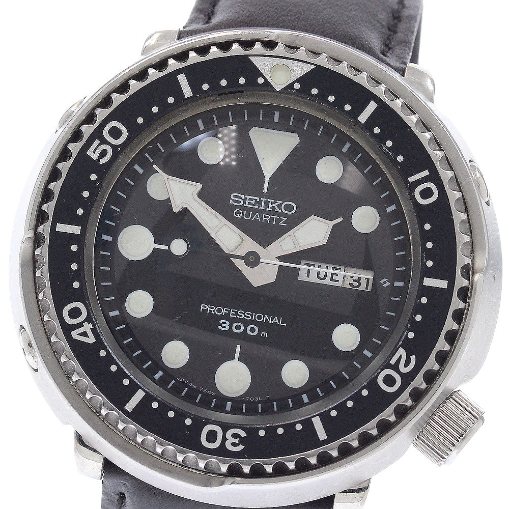 SEIKO Professional diver 7549-7010 Day Date Tuna Can Quartz Men's Watch_949516