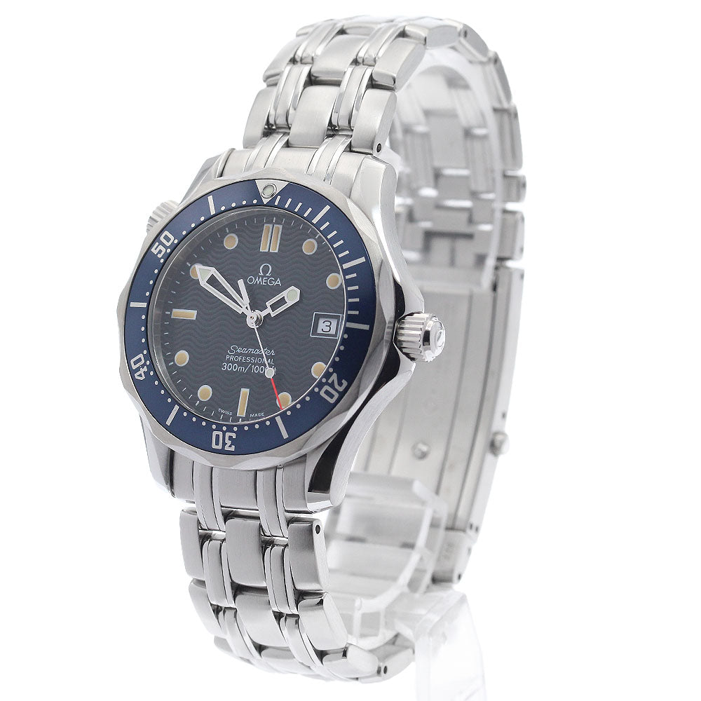 OMEGA Seamaster300 2561.80 Date Navy Dial Quartz Boy's Watch_949564