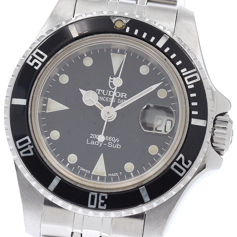 TUDOR Princess Date Lady Sub 96090 Black Dial Automatic Ladies Watch_949584