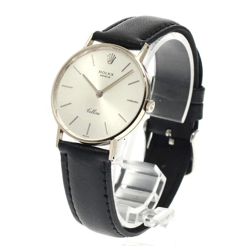 ROLEX Cellini 3833 K18WG Cal.1600 Silver Dial Hand Winding Men's Watch_949620