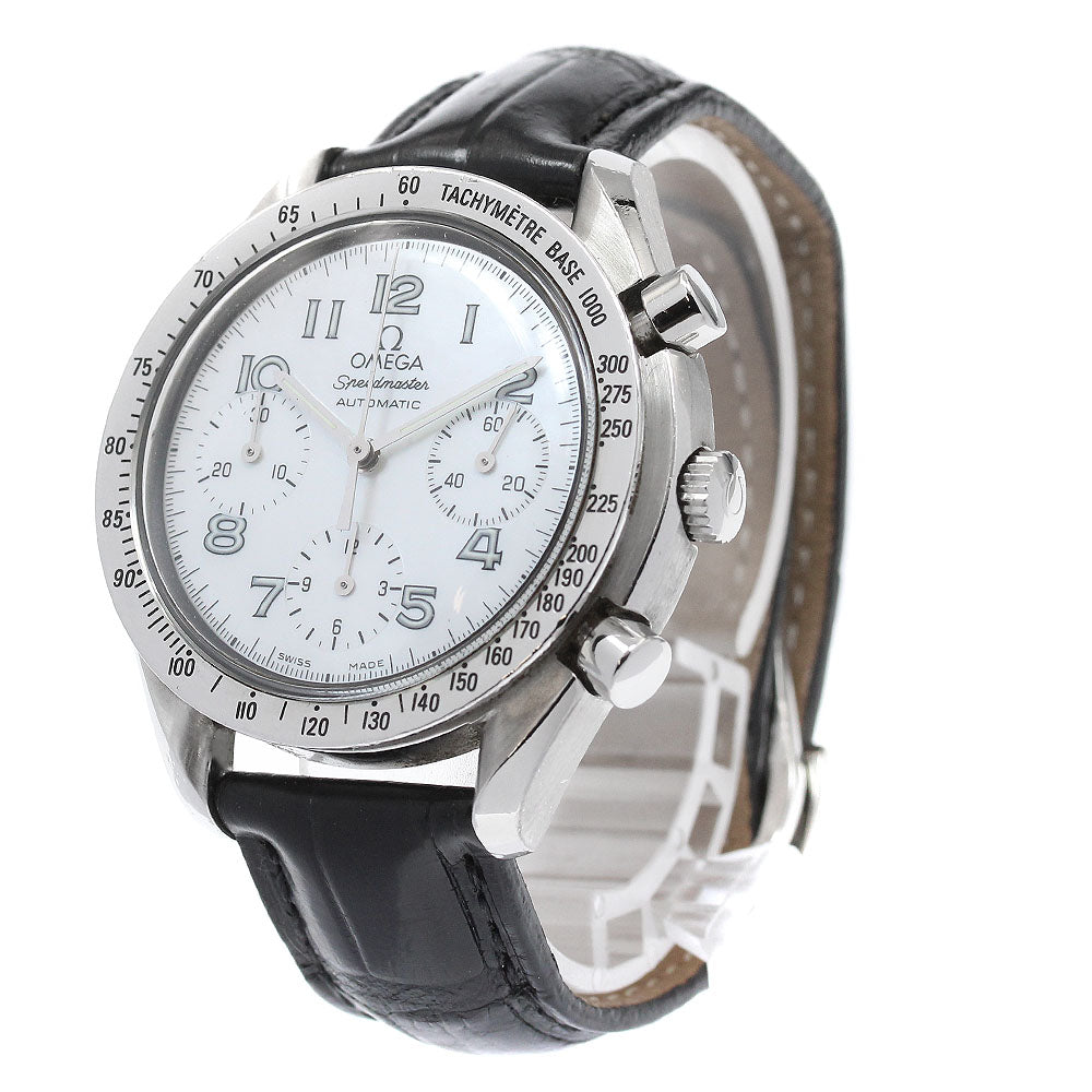 OMEGA Speedmaster 3802.70.56 Chronograph White shell Dial Automatic Men's Watch_949624