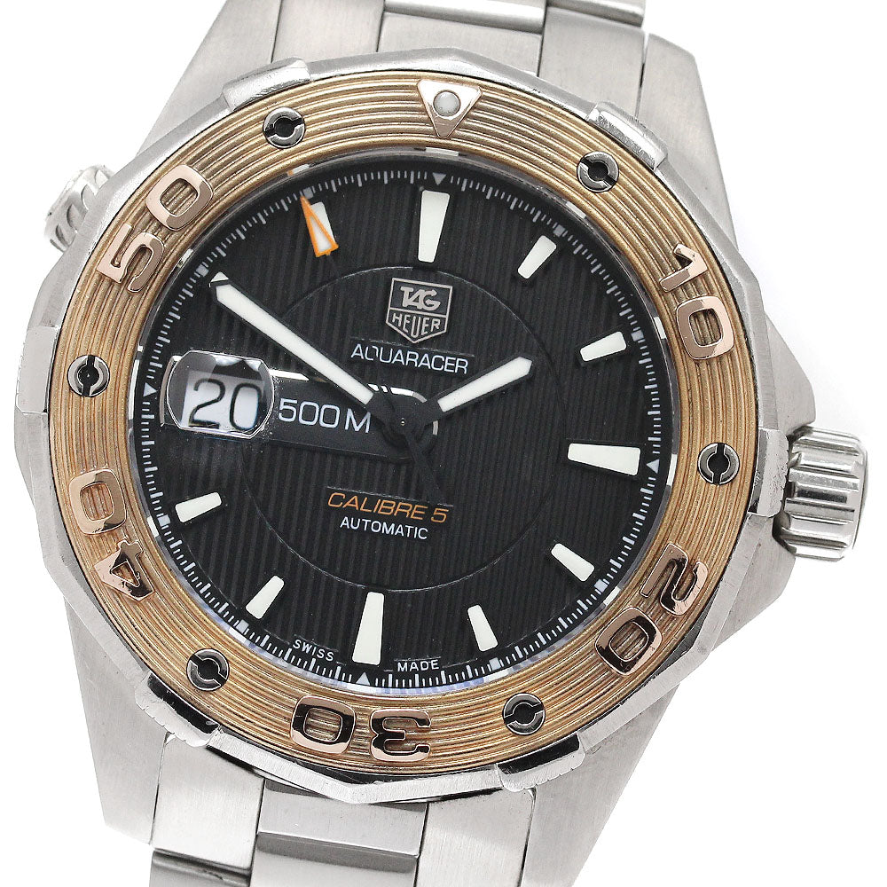 TAG HEUER Aquaracer WAJ2150 Caliber 5 Date Black Dial Automatic Men's _949628