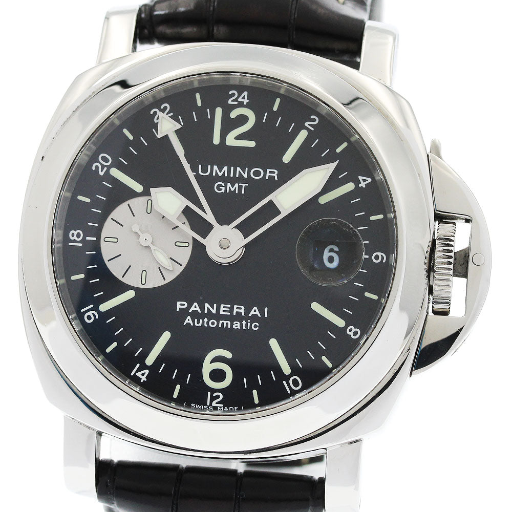 PANERAI Luminor GMT PAM00088 Date Small Second Black / Silver Dial Automatic Men's Watch_949629