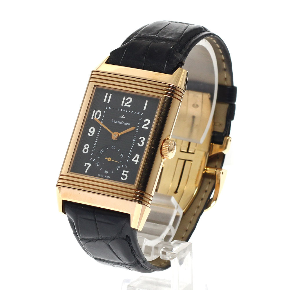 JAEGER-LECOULTRE Grand Reverso 976 Q3732470/273.2.04 18K Pink Gold black Dial Hand Winding Men's Watch_949632