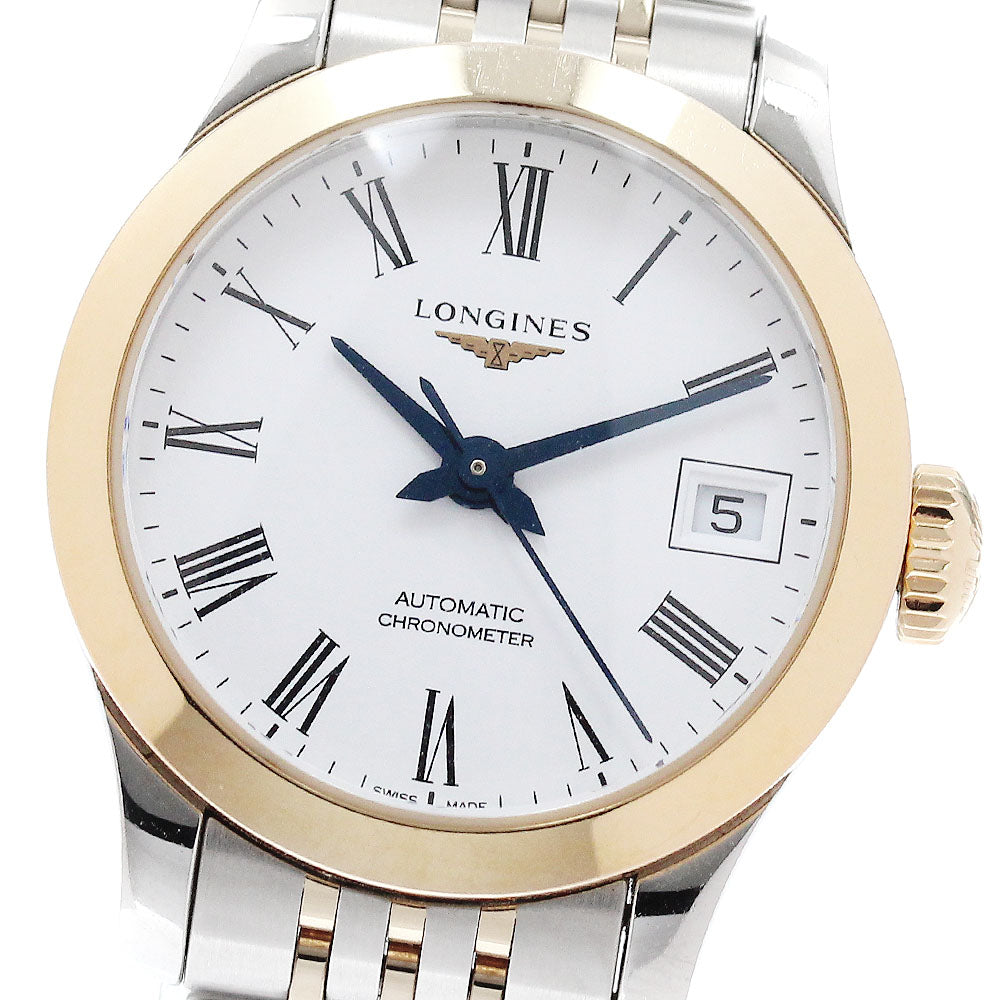 LONGINES record L2.320.5 Date white Dial Automatic Ladies Watch_949643