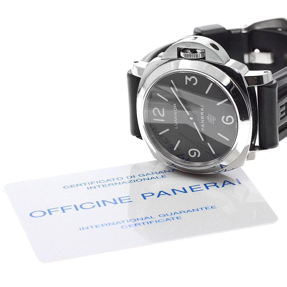PANERAI Luminor base logo PAM00000 black Dial Hand Winding Men's Watch_949650