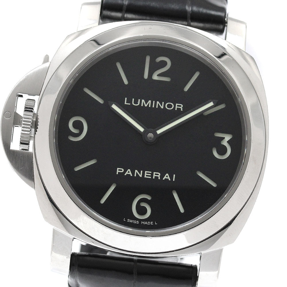 PANERAI Luminor base PAM00219 Left hand black Dial Hand Winding Men's Watch_949651