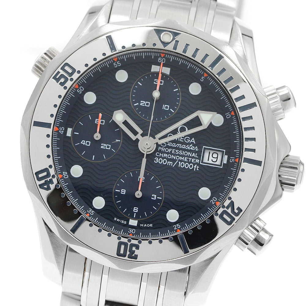 OMEGA Seamaster300 2598.80 Date Chronograph Navy Dial Automatic Men's _949658